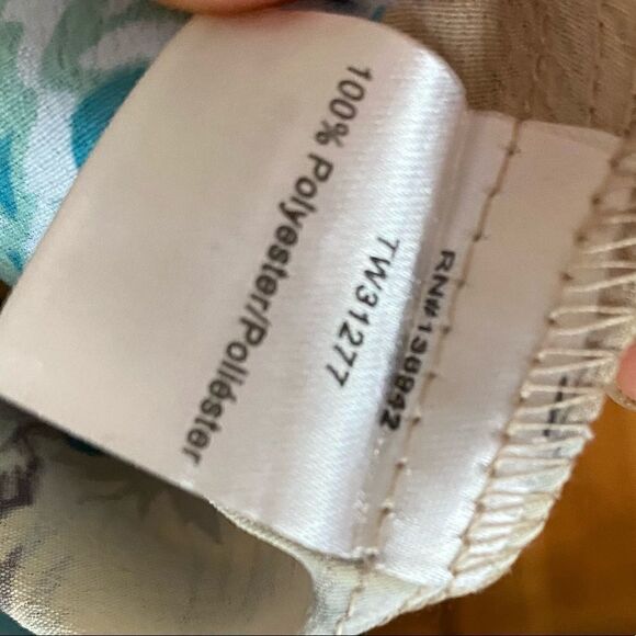 Twelve by On Twelve S NWT Cream Turquoise Floral Flowy Open Boho Kimono Duster - Picture 8 of 10